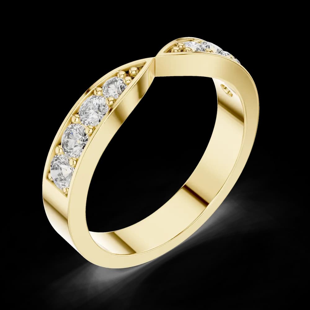 Contoured Pave Lab Grown Diamond Ring - Image 1 Contoured Pave Lab Grown Diamond Ring, view 1 of 5