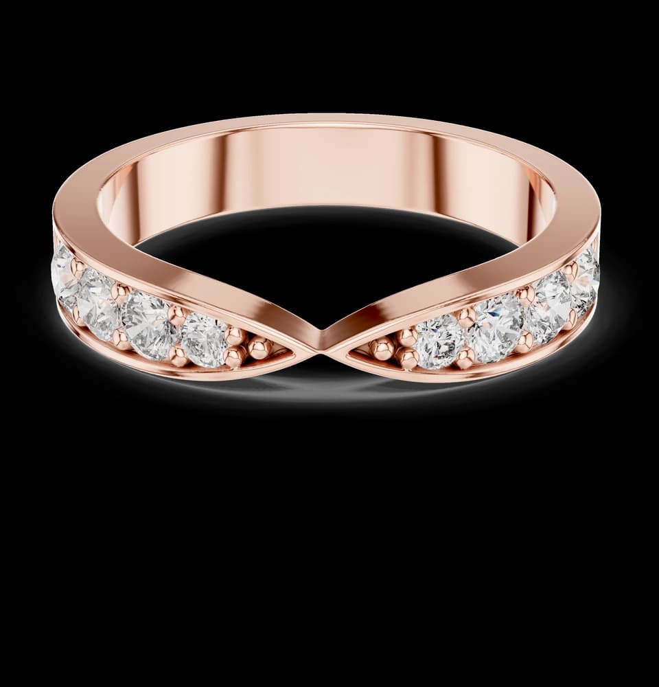 Contoured Pave Lab Grown Diamond Ring - Image 2 Contoured Pave Lab Grown Diamond Ring, view 2 of 5