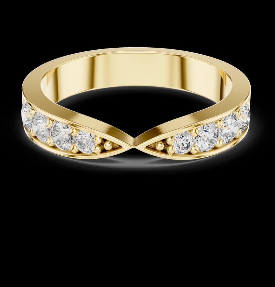 Contoured Pave Lab Grown Diamond Ring - Image 3 Contoured Pave Lab Grown Diamond Ring, view 3 of 5