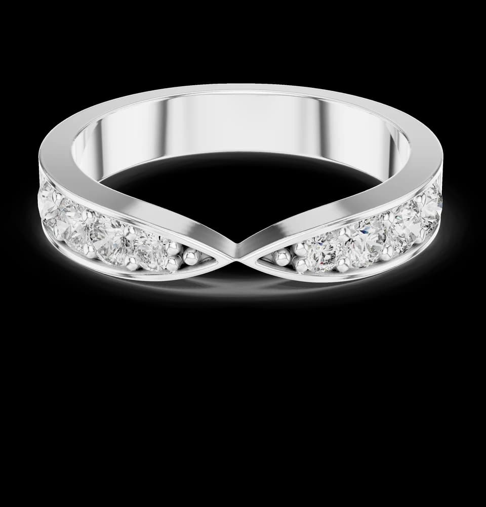 Contoured Pave Lab Grown Diamond Ring - Image 5 Contoured Pave Lab Grown Diamond Ring, view 5 of 5