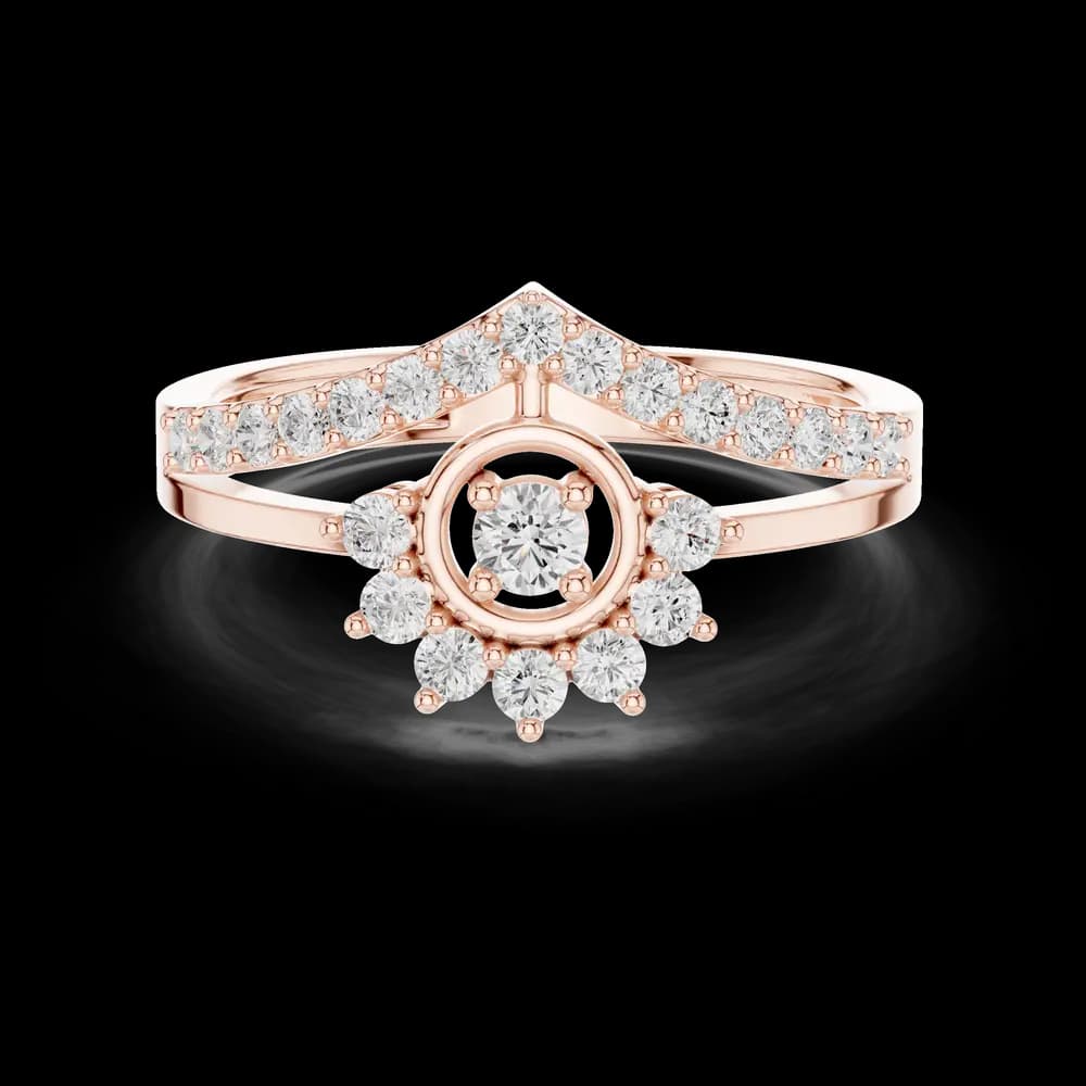 Crown Cluster Lab Grown Diamond Ring - Image 1 Crown Cluster Lab Grown Diamond Ring, view 1 of 6