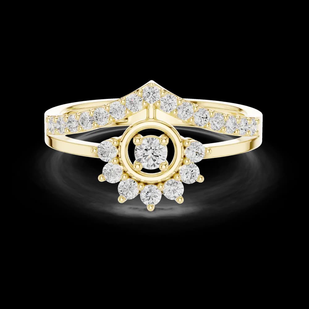 Crown Cluster Lab Grown Diamond Ring - Image 3 Crown Cluster Lab Grown Diamond Ring, view 3 of 6