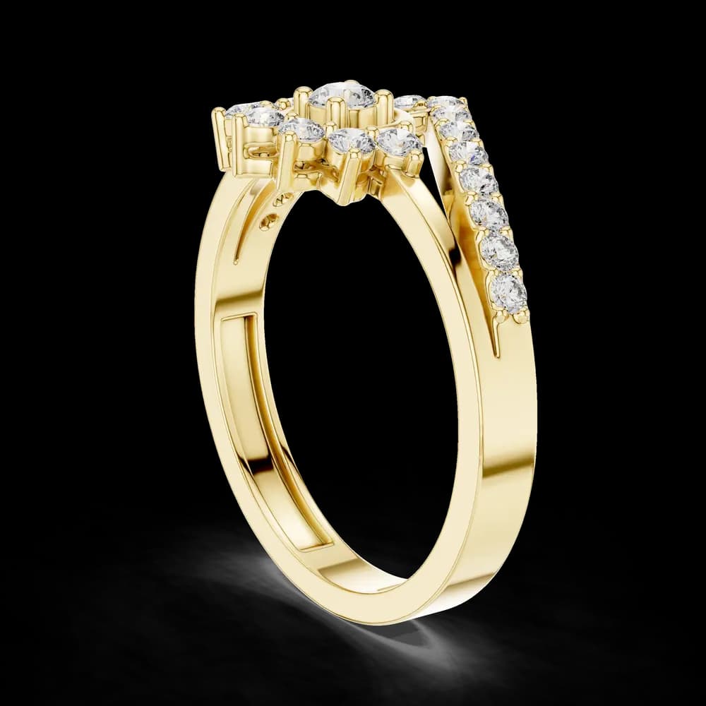 Crown Cluster Lab Grown Diamond Ring - Image 4 Crown Cluster Lab Grown Diamond Ring, view 4 of 6