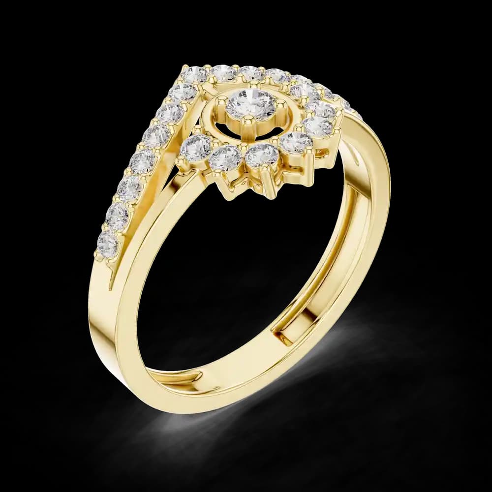 Crown Cluster Lab Grown Diamond Ring - Image 5 Crown Cluster Lab Grown Diamond Ring, view 5 of 6