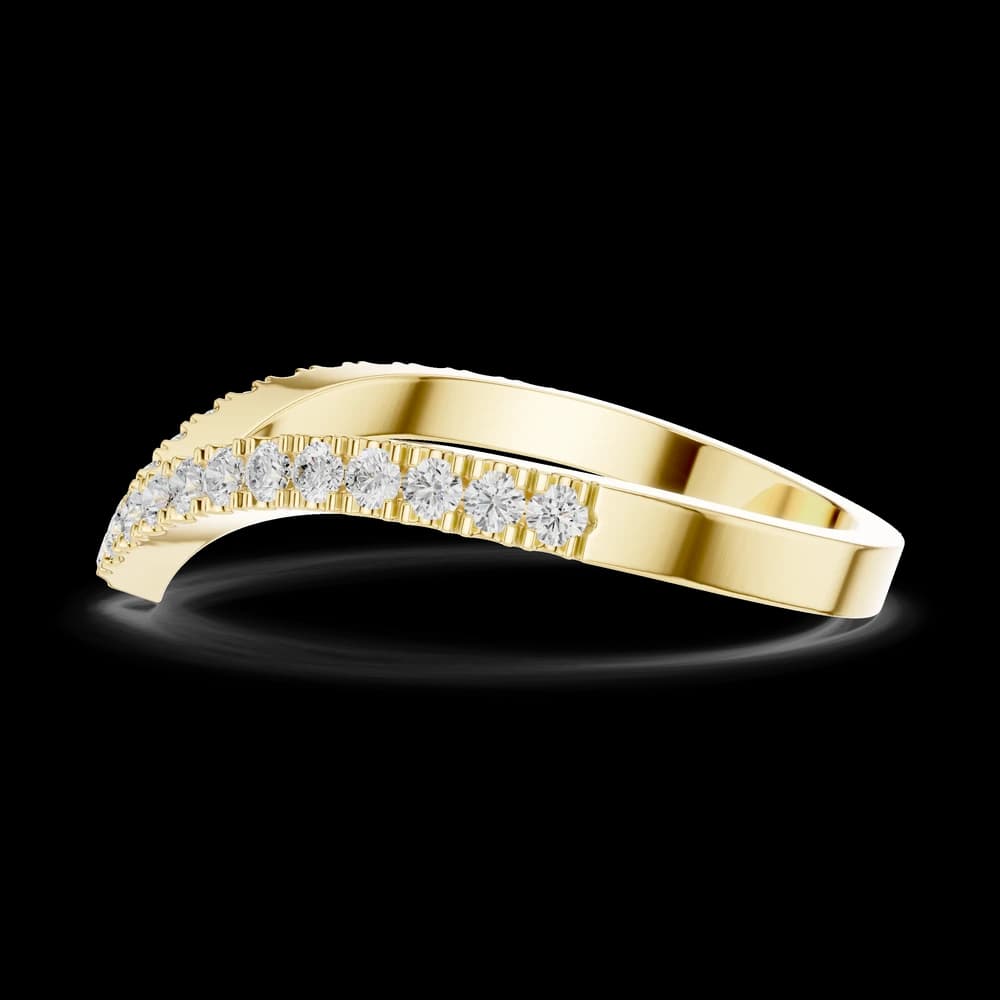 Classic Chevron Band Lab Grown Diamond Ring - Image 4 Classic Chevron Band Lab Grown Diamond Ring, view 4 of 6