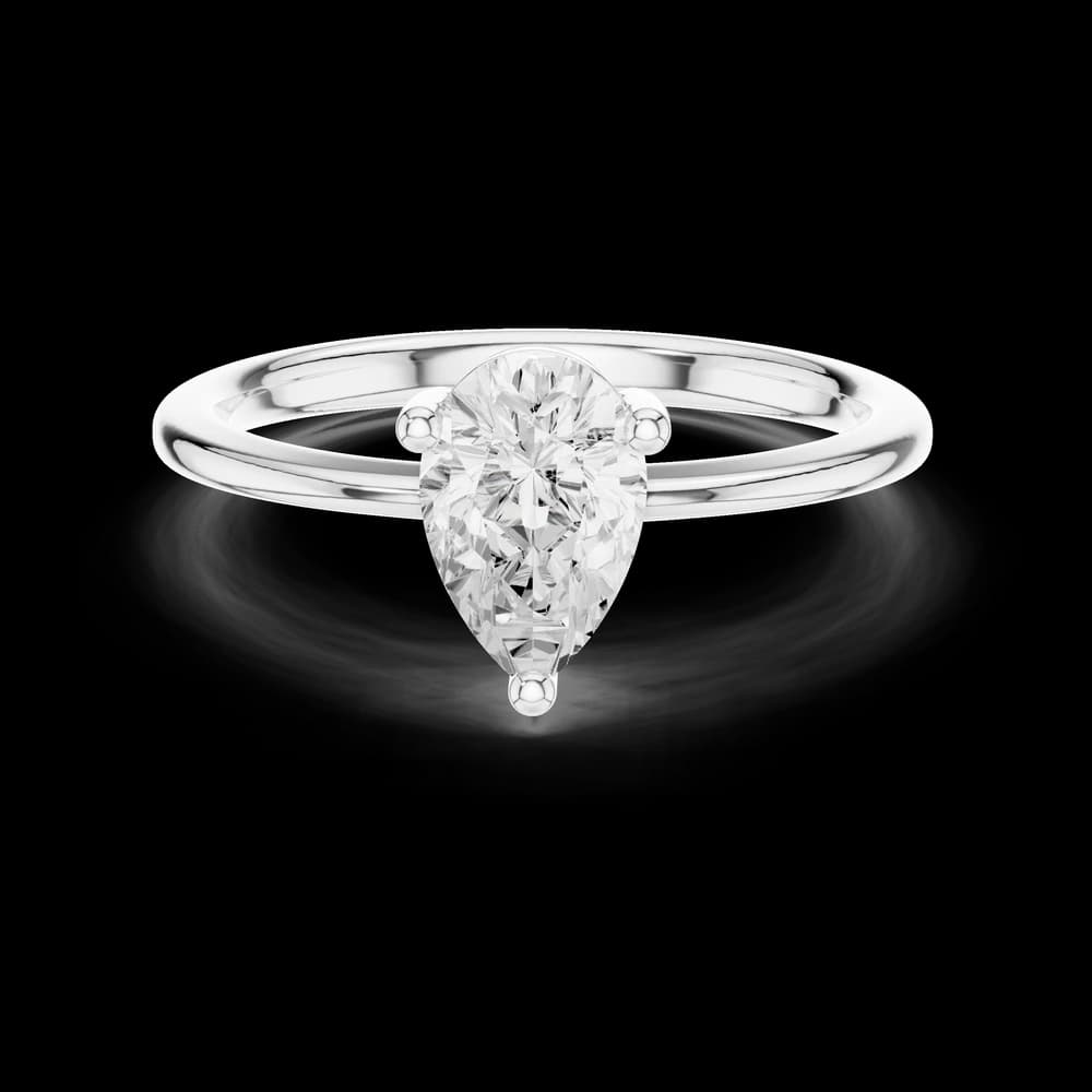 Pear Cut 3 Prong Solitaire Ring - Image 2 Pear Cut 3 Prong Solitaire Ring, view 2 of 6