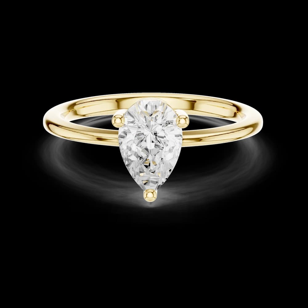 Pear Cut 3 Prong Solitaire Ring - Image 3 Pear Cut 3 Prong Solitaire Ring, view 3 of 6