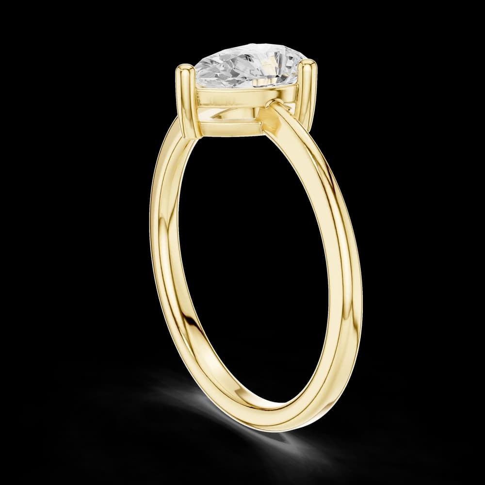 Pear Cut 3 Prong Solitaire Ring - Image 4 Pear Cut 3 Prong Solitaire Ring, view 4 of 6