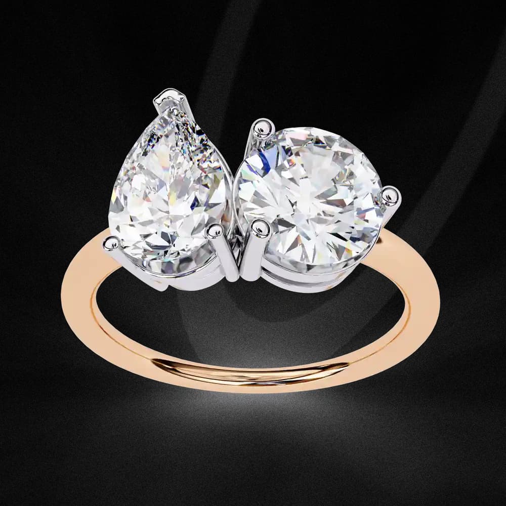 Toi et Moi Lab Grown Diamond Ring - Image 2 Toi et Moi Lab Grown Diamond Ring, view 2 of 4