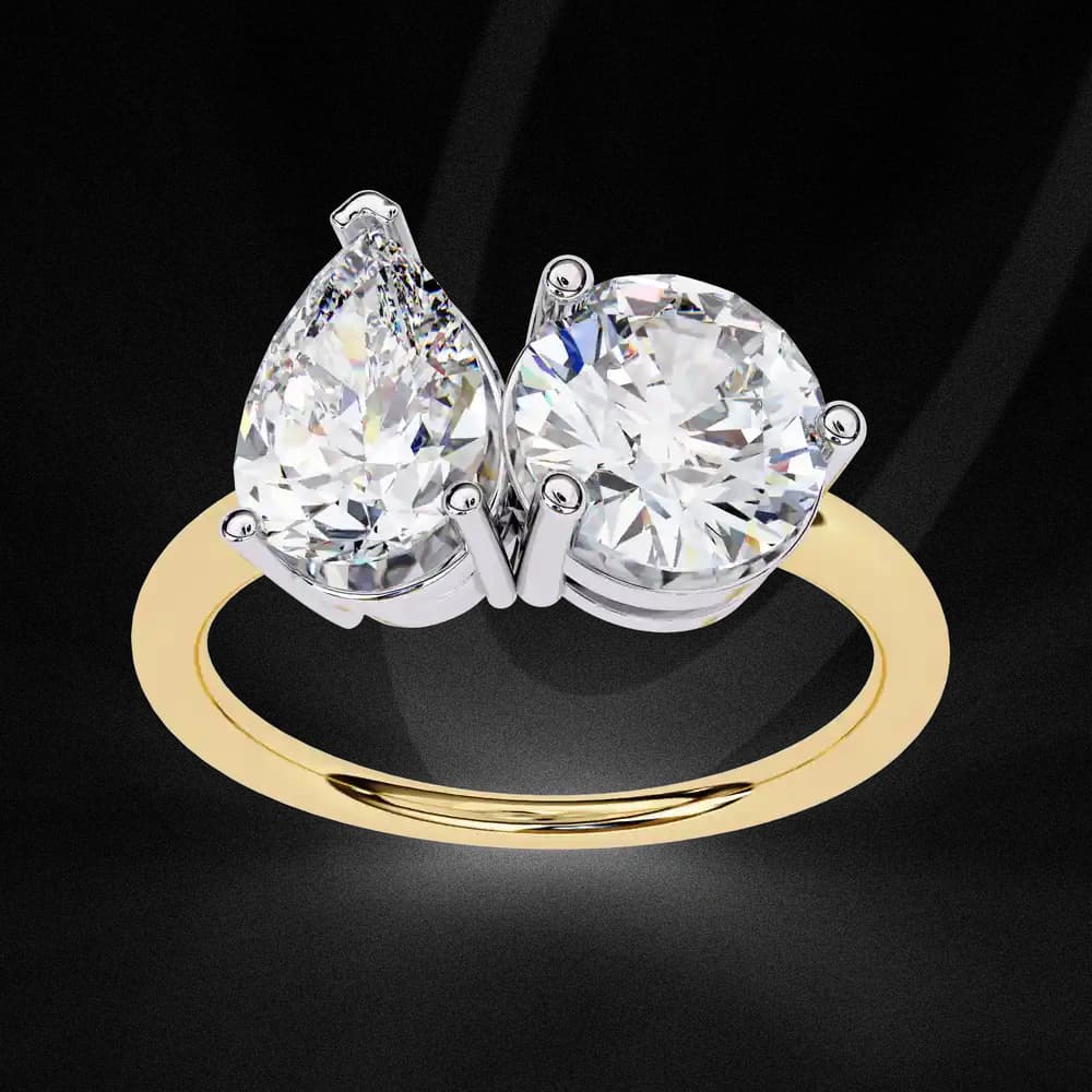 Toi et Moi Lab Grown Diamond Ring - Image 3 Toi et Moi Lab Grown Diamond Ring, view 3 of 4