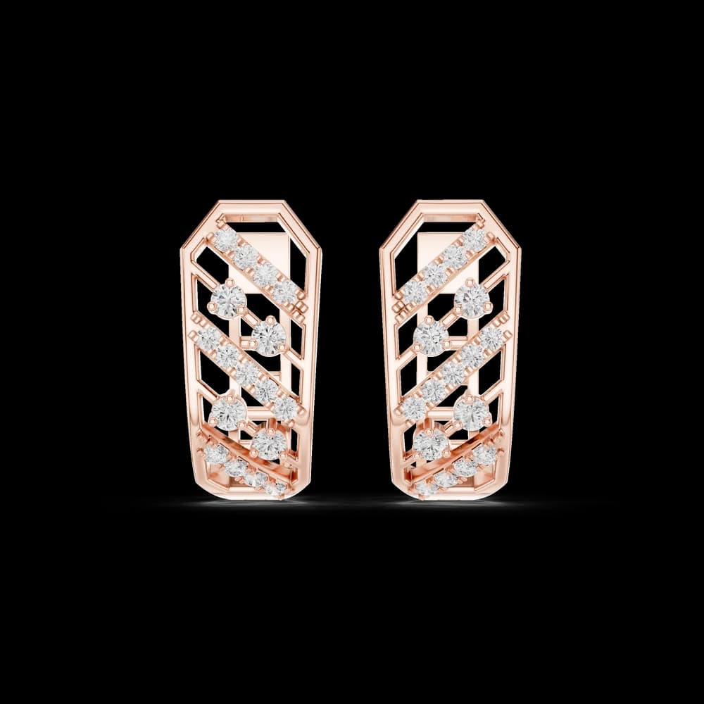 Top Notch lab grown diamond earring design - Image 1 Top Notch lab grown diamond earring design, view 1 of 6