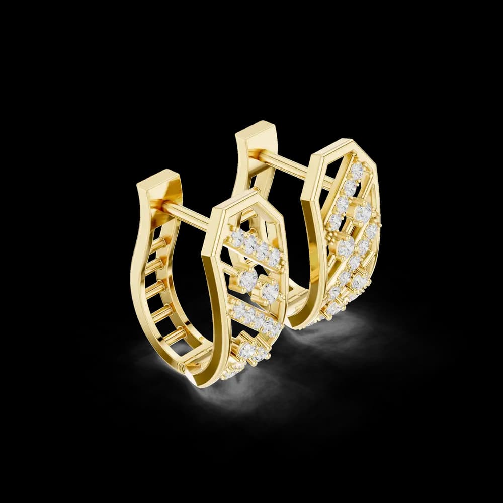 Top Notch lab grown diamond earring design - Image 4 Top Notch lab grown diamond earring design, view 4 of 6