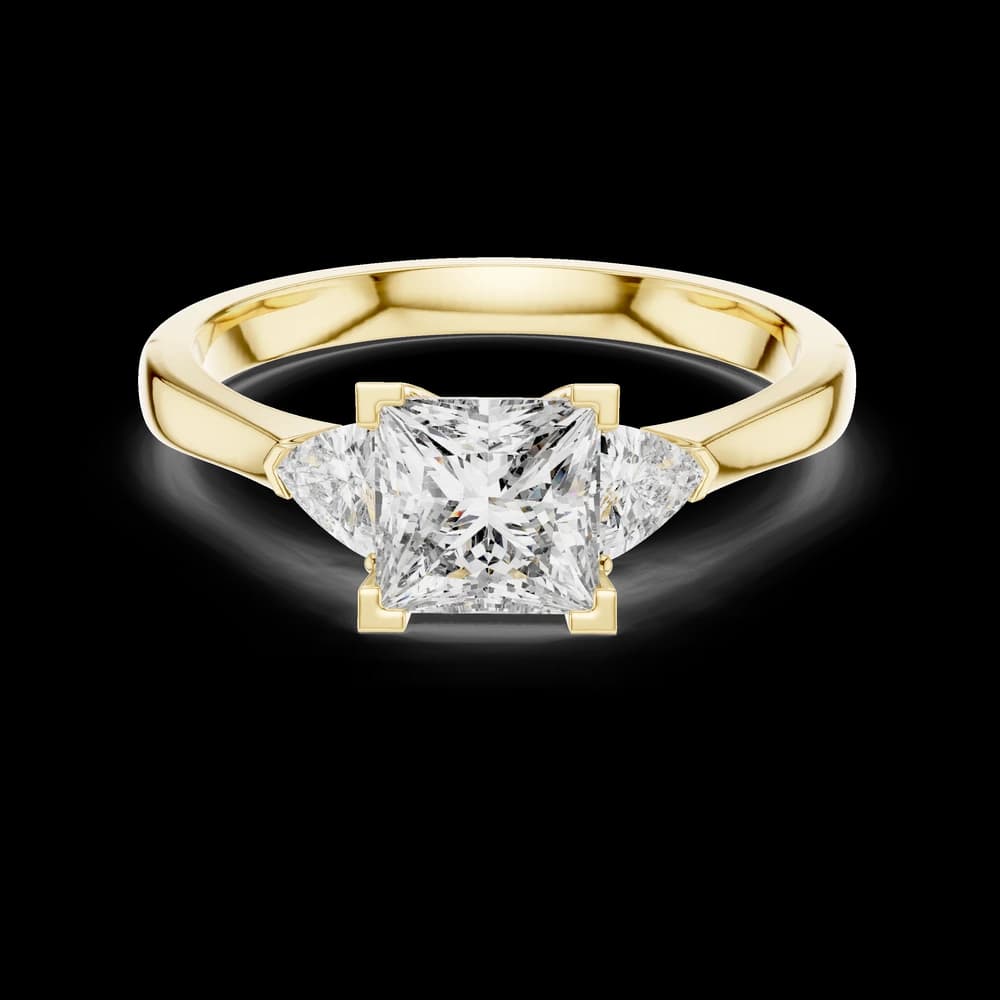 Princess Cut Trillion Lab Grown Diamond Ring - Image 5 Princess Cut Trillion Lab Grown Diamond Ring, view 5 of 8
