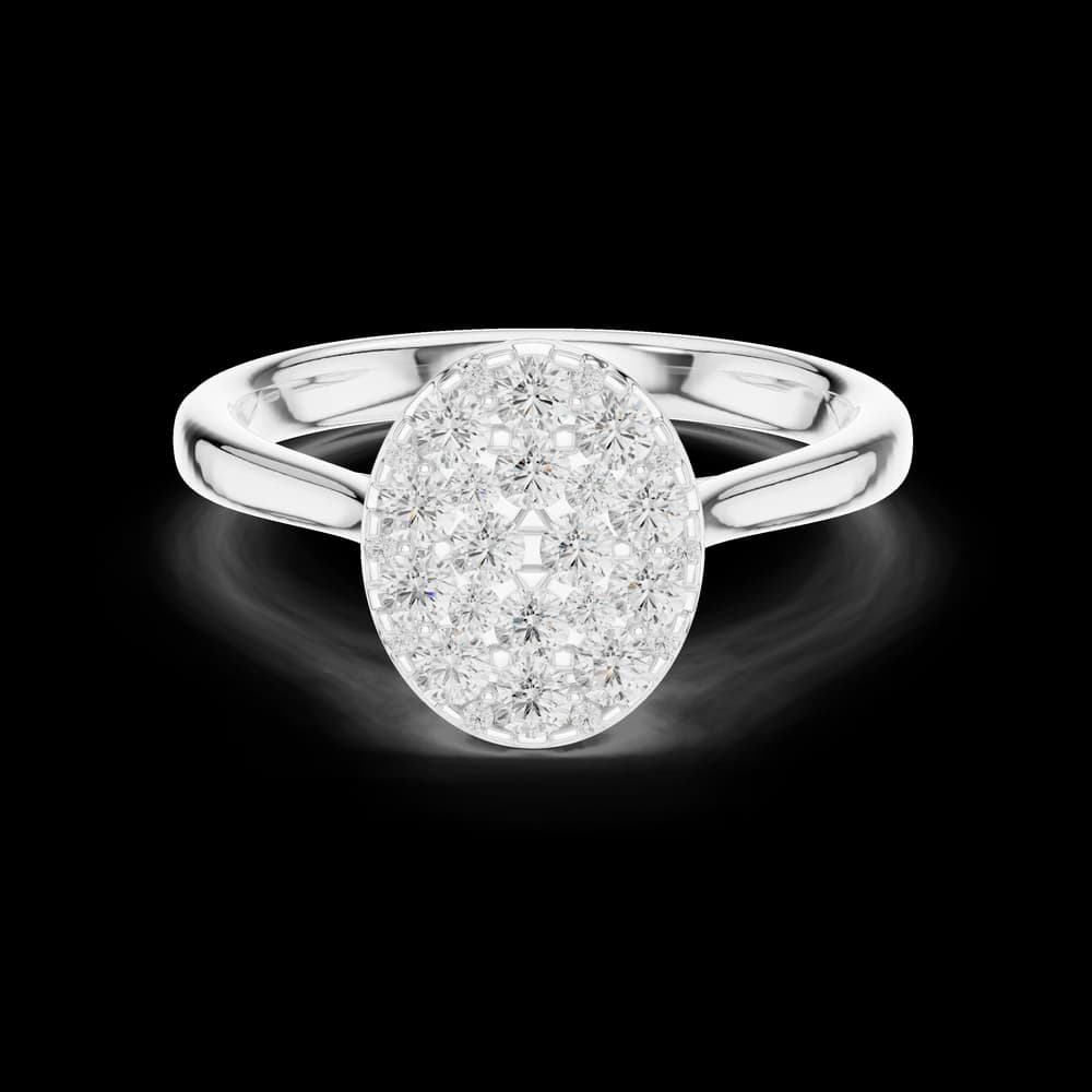 Classic Oval Cluster Ring - Image 2 Classic Oval Cluster Ring, view 2 of 6