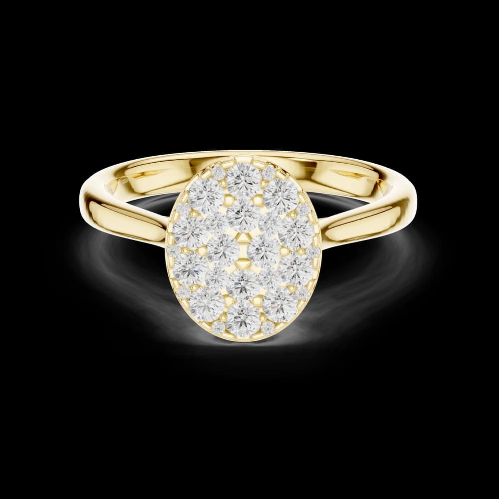Classic Oval Cluster Ring - Image 3 Classic Oval Cluster Ring, view 3 of 6