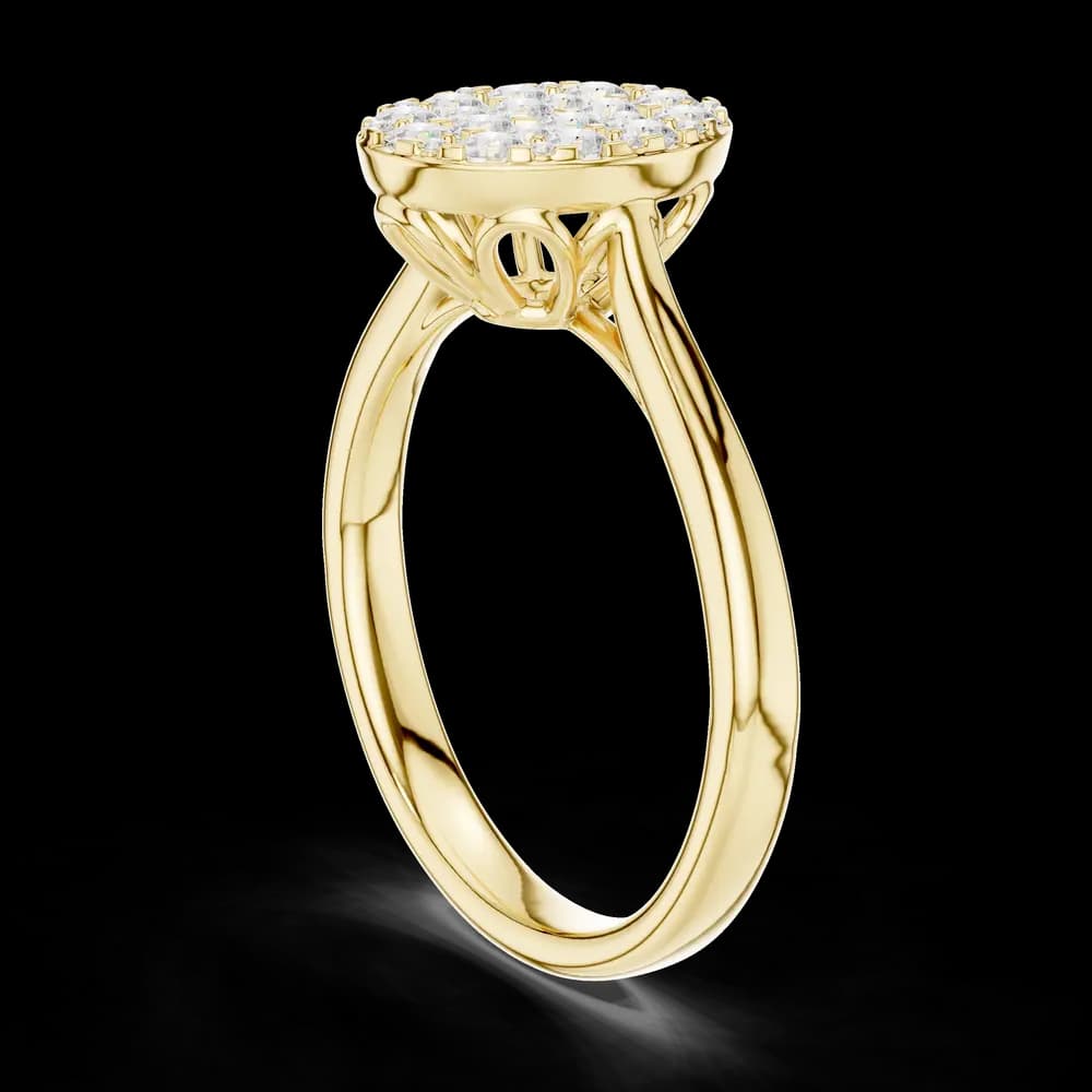 Classic Oval Cluster Ring - Image 4 Classic Oval Cluster Ring, view 4 of 6
