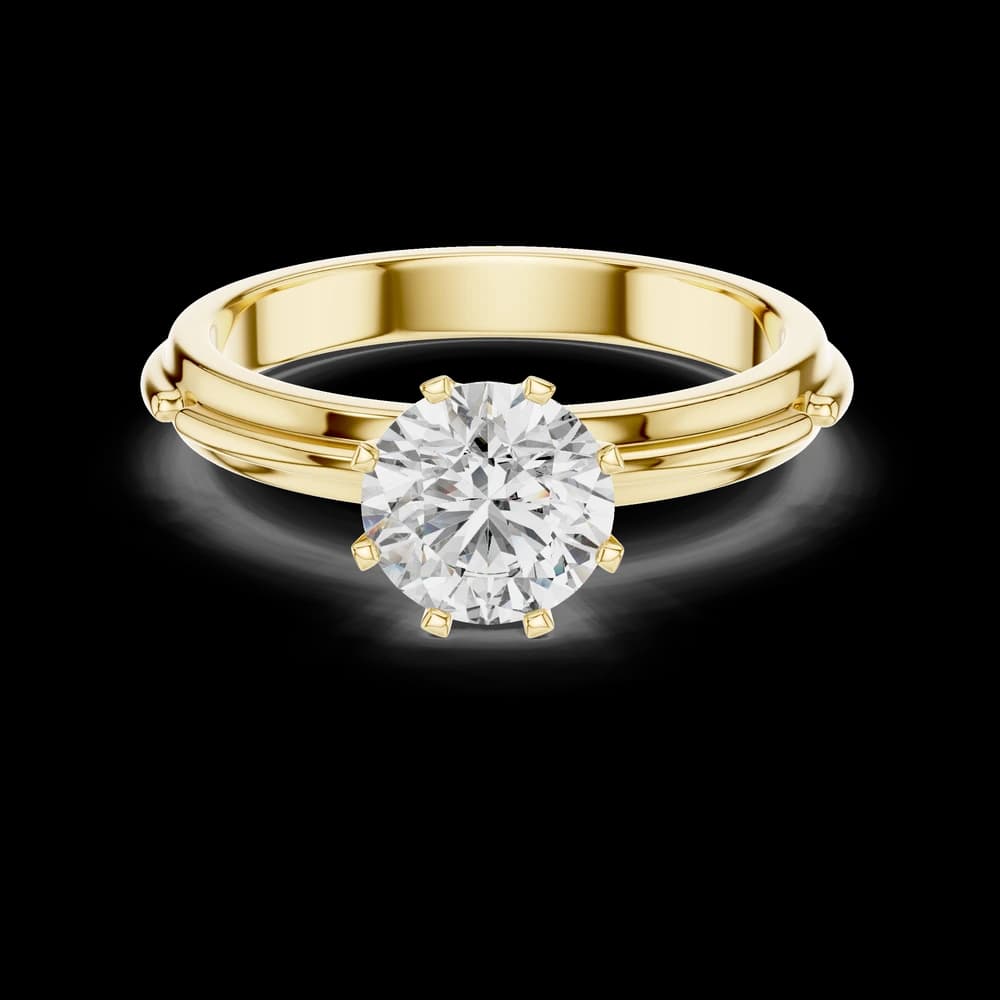 Round Six-Prong Solitaire Lab Grown Diamond Ring - Image 3 Round Six-Prong Solitaire Lab Grown Diamond Ring, view 3 of 3