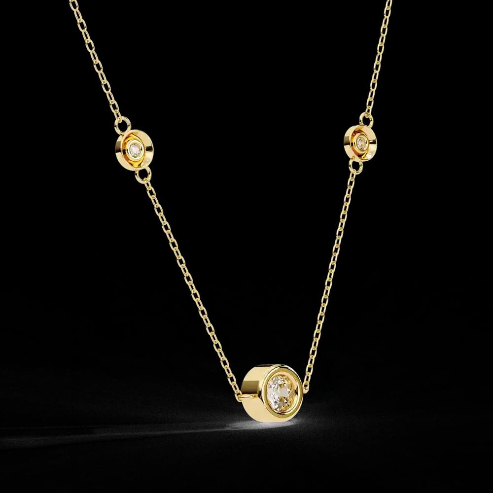 Triana Bezel Set Lab Grown Diamond Pendant - Image 2 Triana Bezel Set Lab Grown Diamond Pendant, view 2 of 4