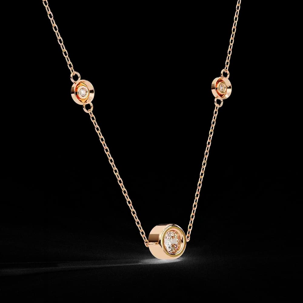 Triana Bezel Set Lab Grown Diamond Pendant - Image 4 Triana Bezel Set Lab Grown Diamond Pendant, view 4 of 4