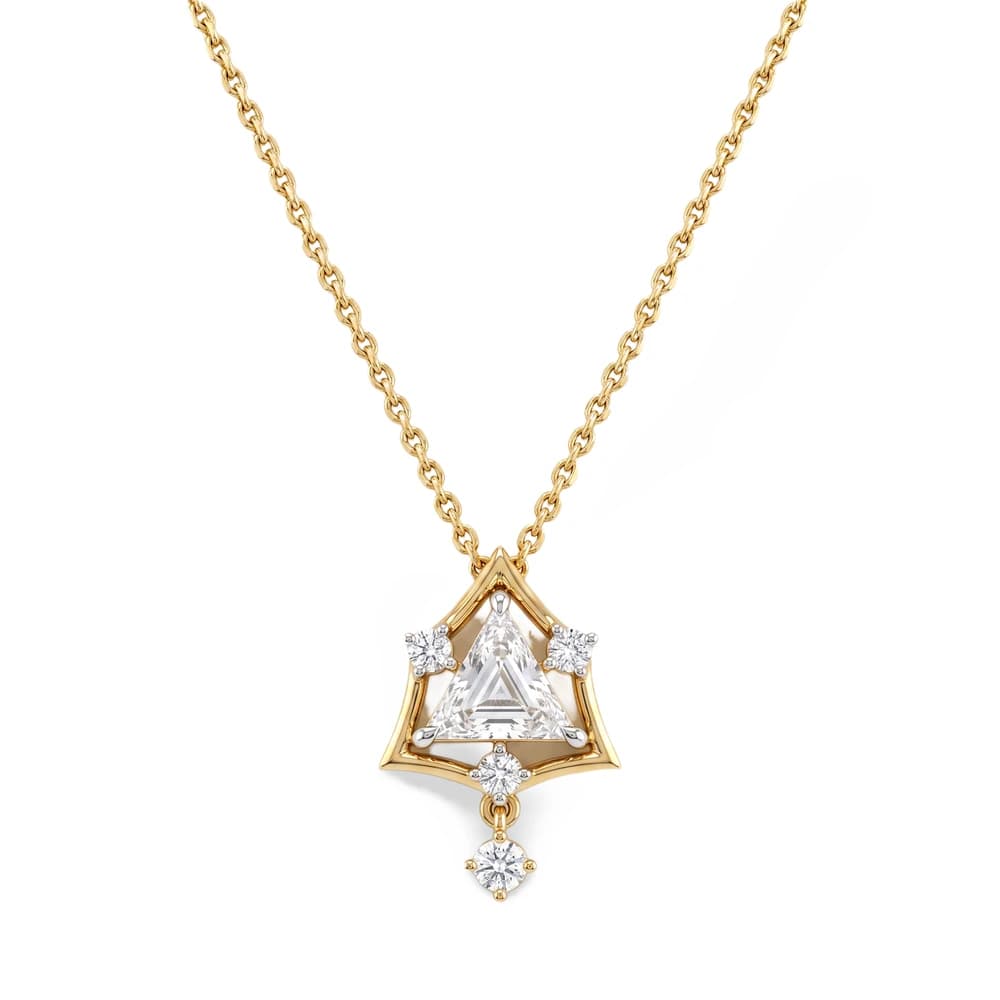 Trilliant Cut Feature Diamond Pendant - Image 1 Trilliant Cut Feature Diamond Pendant, view 1 of 3