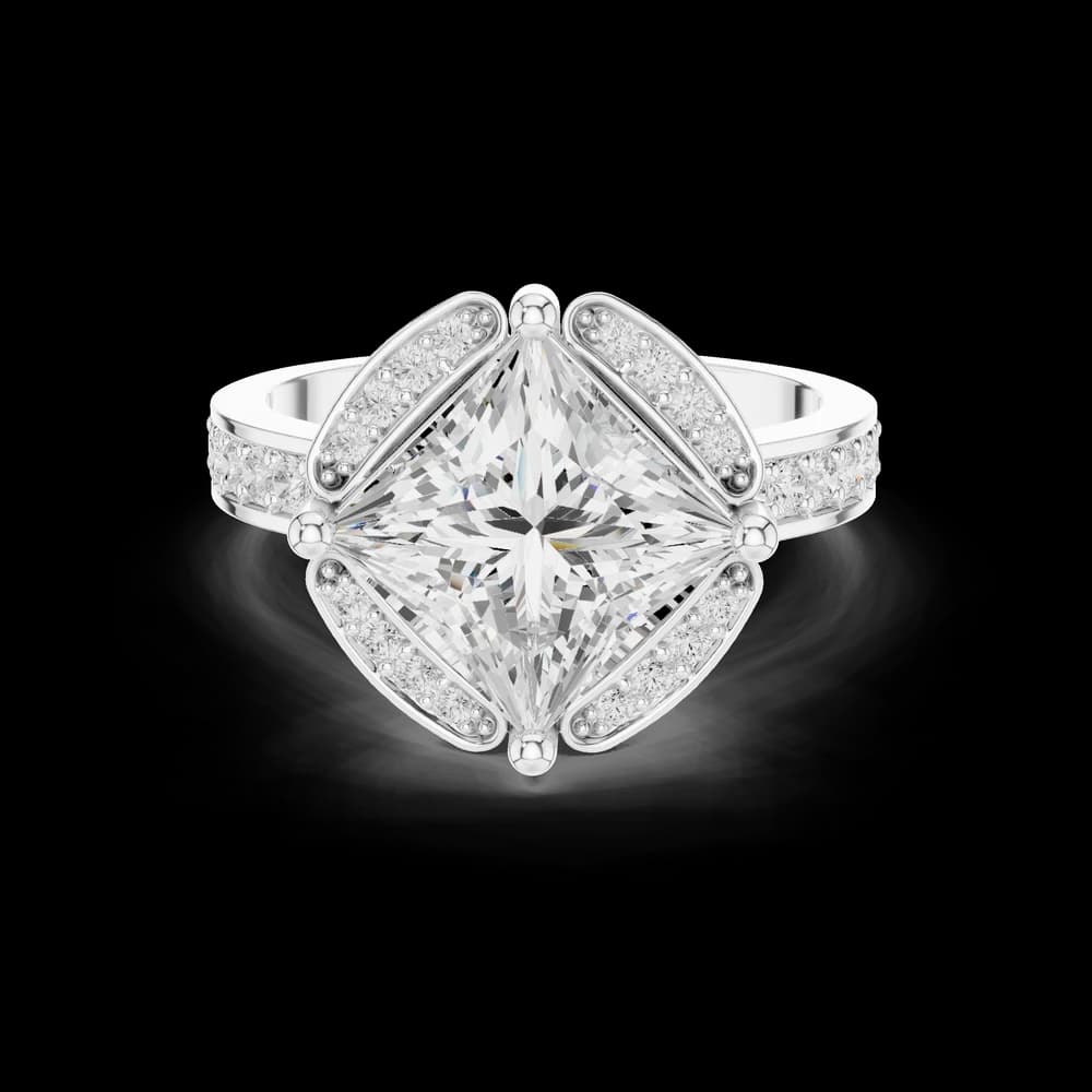 Triple Strand Lab Grown Diamond Ring - Image 2 Triple Strand Lab Grown Diamond Ring, view 2 of 6