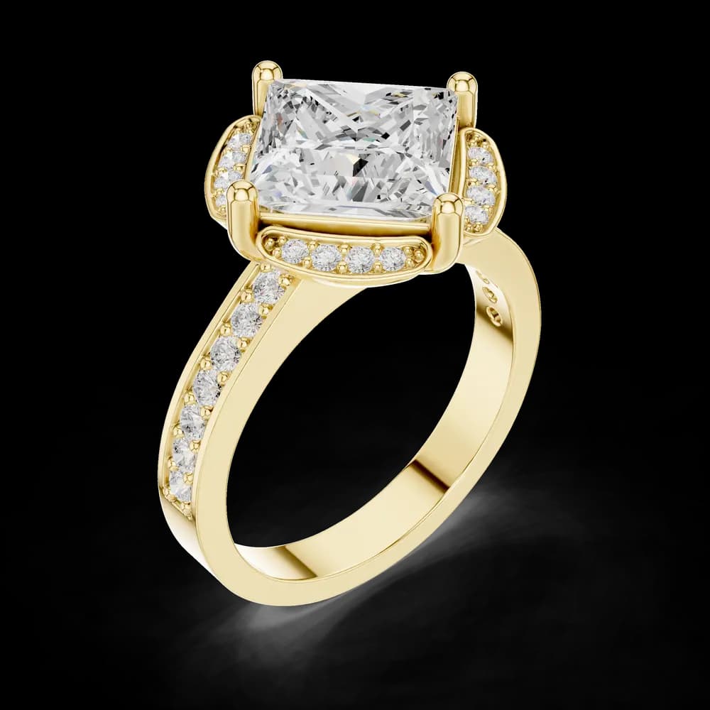 Triple Strand Lab Grown Diamond Ring - Image 5 Triple Strand Lab Grown Diamond Ring, view 5 of 6