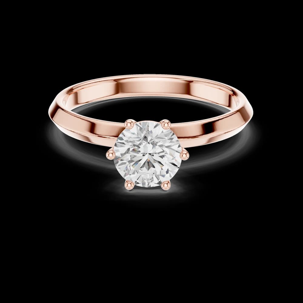 Round Knife Edge Lab Grown Diamond Ring - Image 1 Round Knife Edge Lab Grown Diamond Ring, view 1 of 6