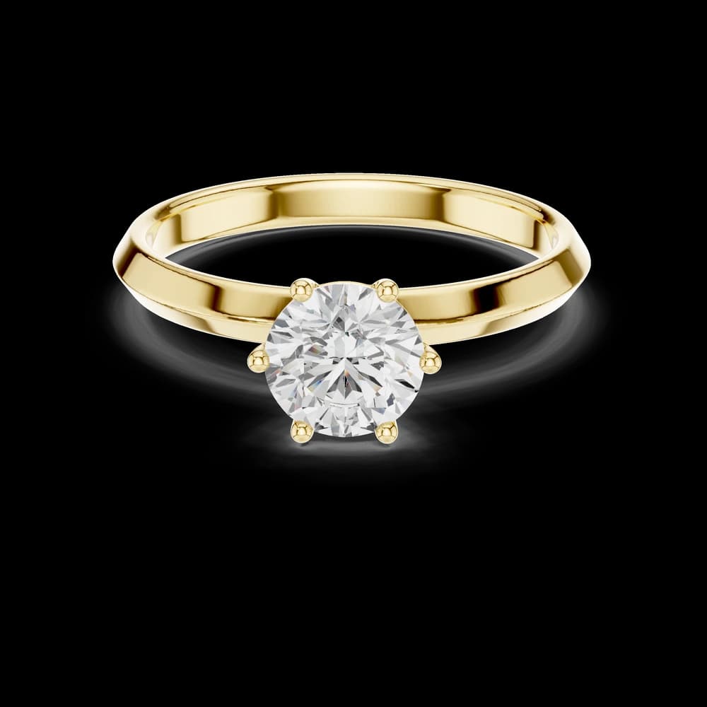 Round Knife Edge Lab Grown Diamond Ring - Image 3 Round Knife Edge Lab Grown Diamond Ring, view 3 of 6