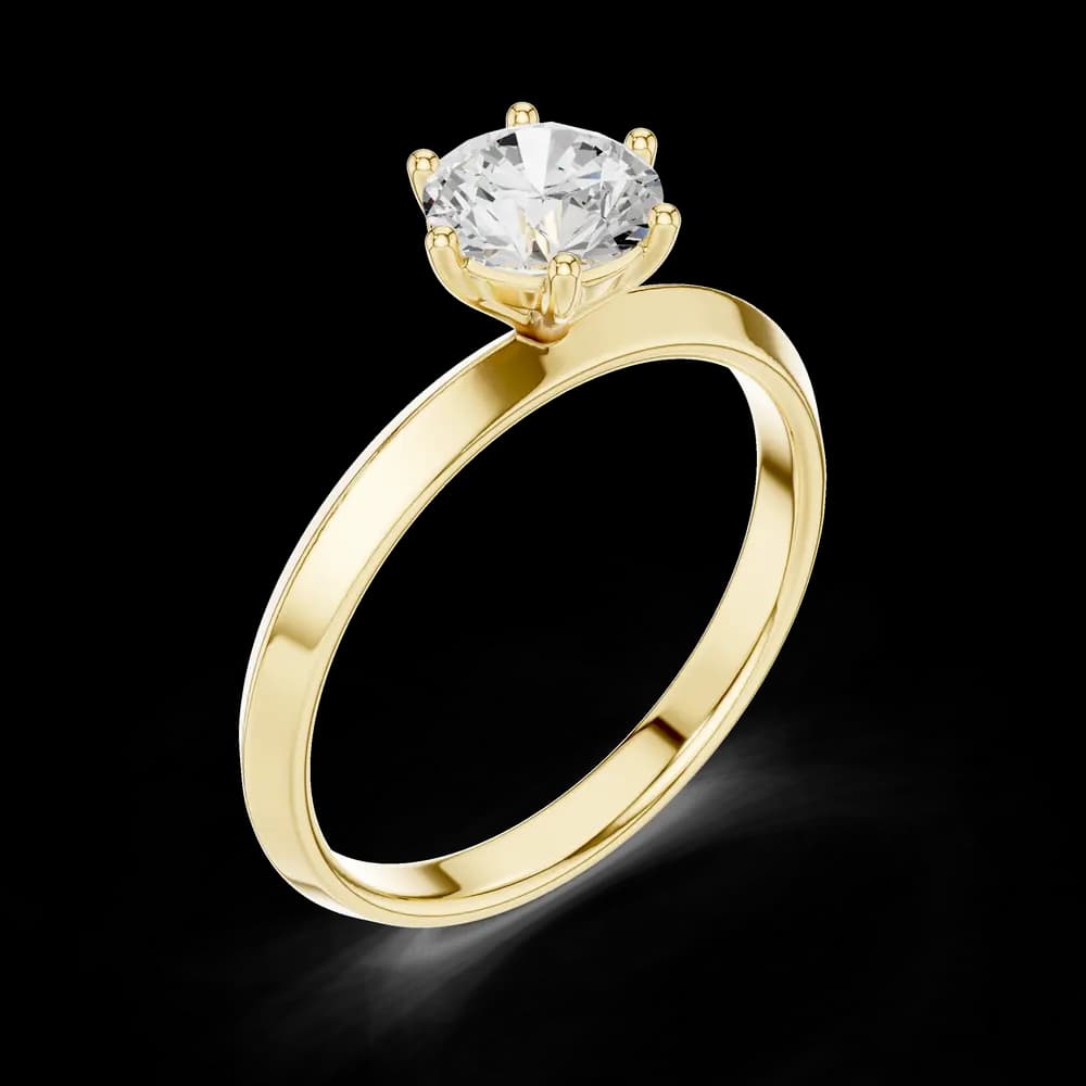 Round Knife Edge Lab Grown Diamond Ring - Image 5 Round Knife Edge Lab Grown Diamond Ring, view 5 of 6