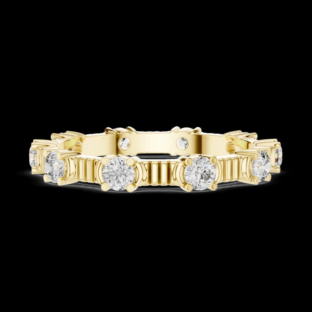 Spaced Round Diamond Fluted Lab Grown Diamond Ring - Image 6 Spaced Round Diamond Fluted Lab Grown Diamond Ring, view 6 of 6