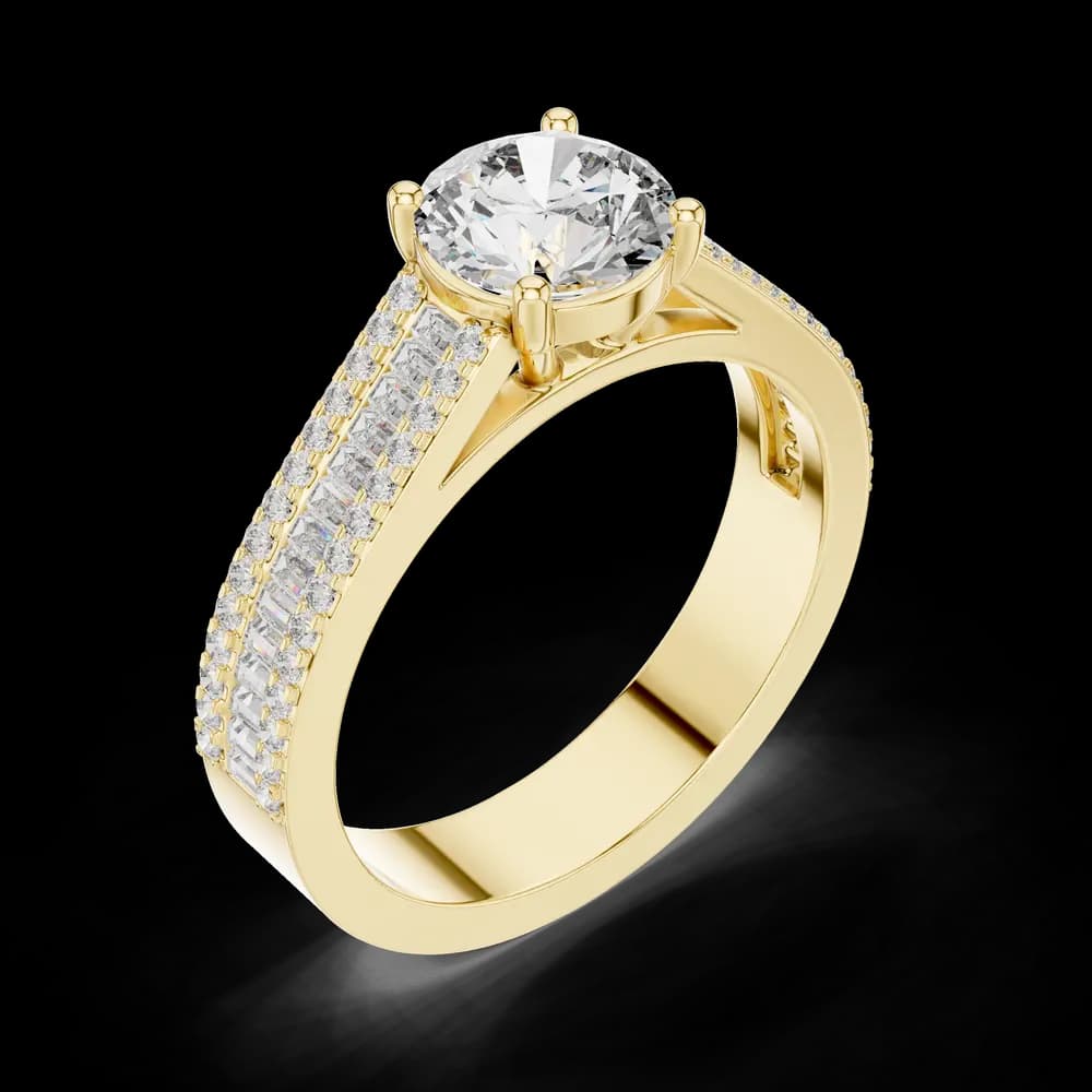Twilight Ray Lab Grown Diamond Channel Ring - Image 5 Twilight Ray Lab Grown Diamond Channel Ring, view 5 of 6