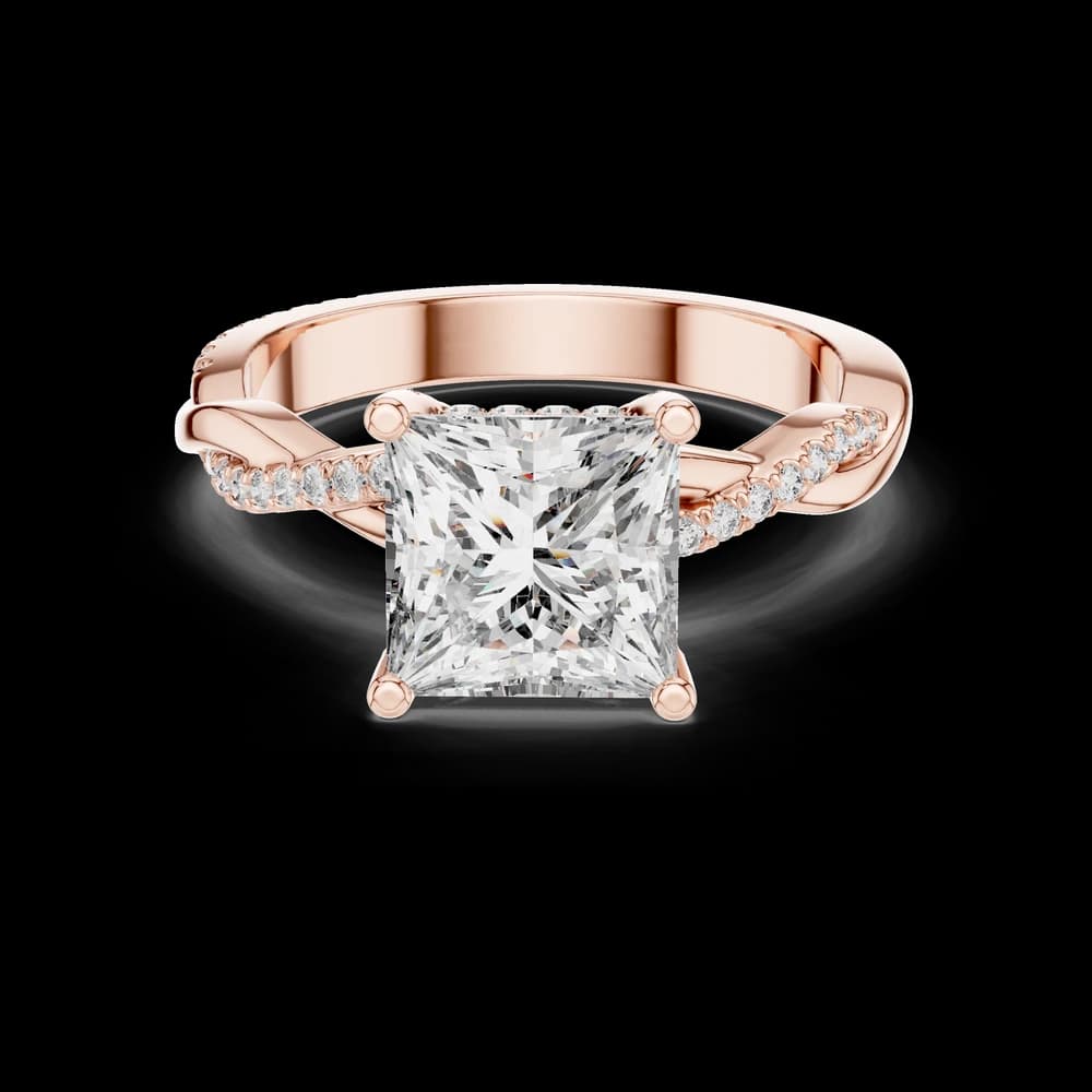 Twilight Ribbon Lab Grown Diamond Twist Ring - Image 1 Twilight Ribbon Lab Grown Diamond Twist Ring, view 1 of 6