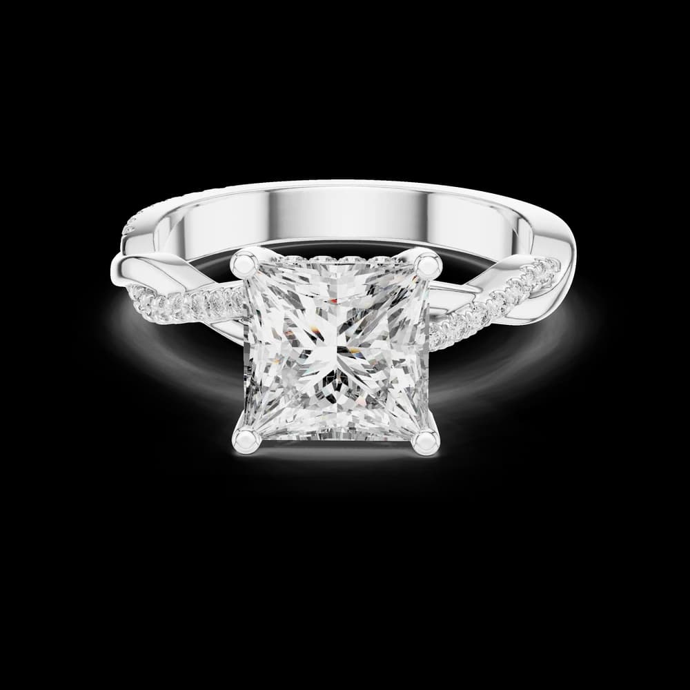 Twilight Ribbon Lab Grown Diamond Twist Ring - Image 2 Twilight Ribbon Lab Grown Diamond Twist Ring, view 2 of 6
