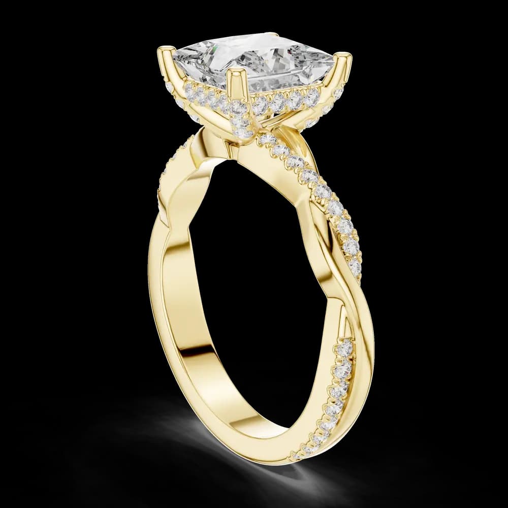 Twilight Ribbon Lab Grown Diamond Twist Ring - Image 4 Twilight Ribbon Lab Grown Diamond Twist Ring, view 4 of 6