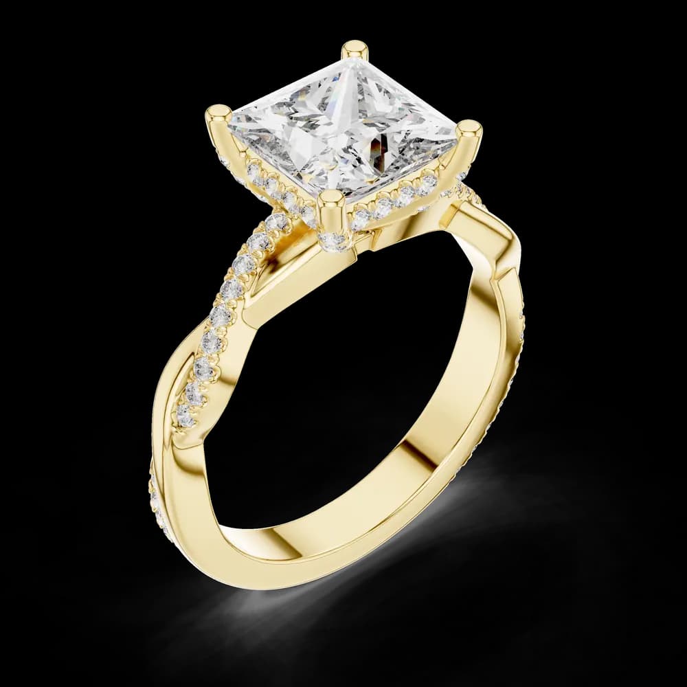 Twilight Ribbon Lab Grown Diamond Twist Ring - Image 5 Twilight Ribbon Lab Grown Diamond Twist Ring, view 5 of 6