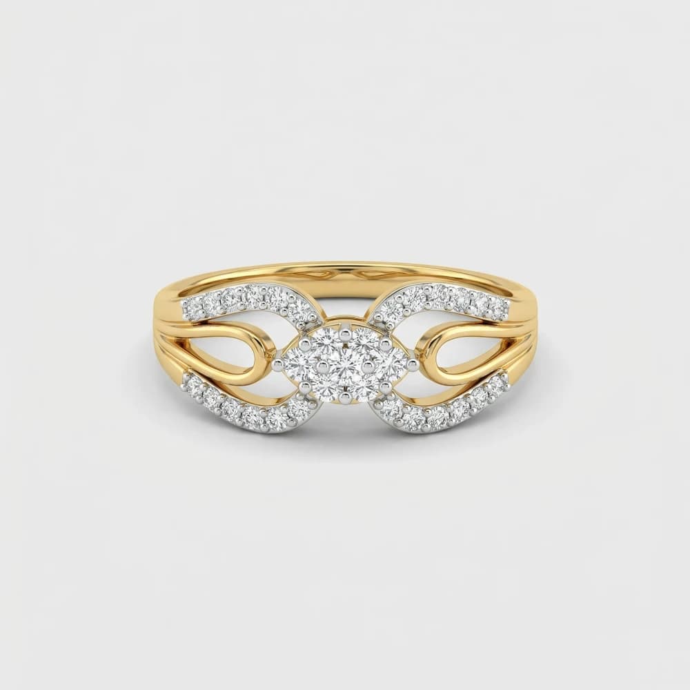 Modern Marquise Cluster Lab Grown Diamond Ring - Image 1 Modern Marquise Cluster Lab Grown Diamond Ring, view 1 of 4