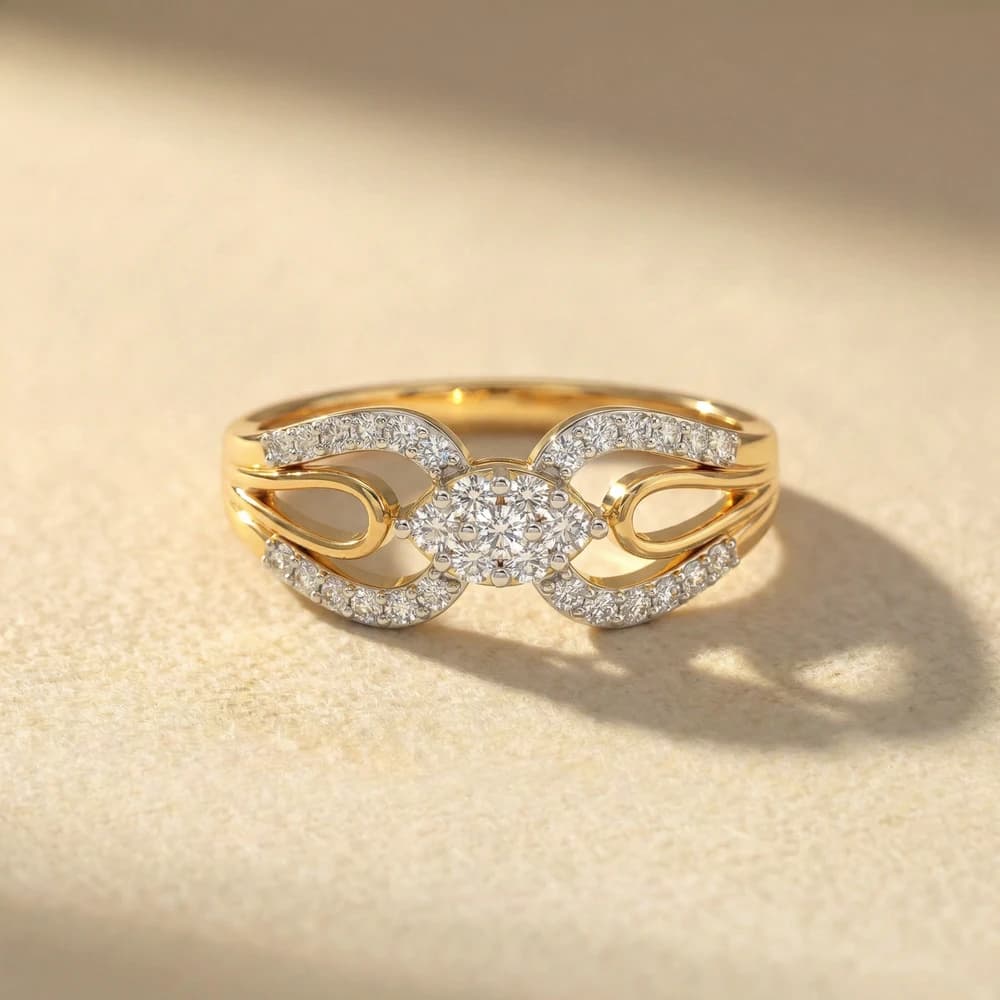 Modern Marquise Cluster Lab Grown Diamond Ring - Image 3 Modern Marquise Cluster Lab Grown Diamond Ring, view 3 of 4