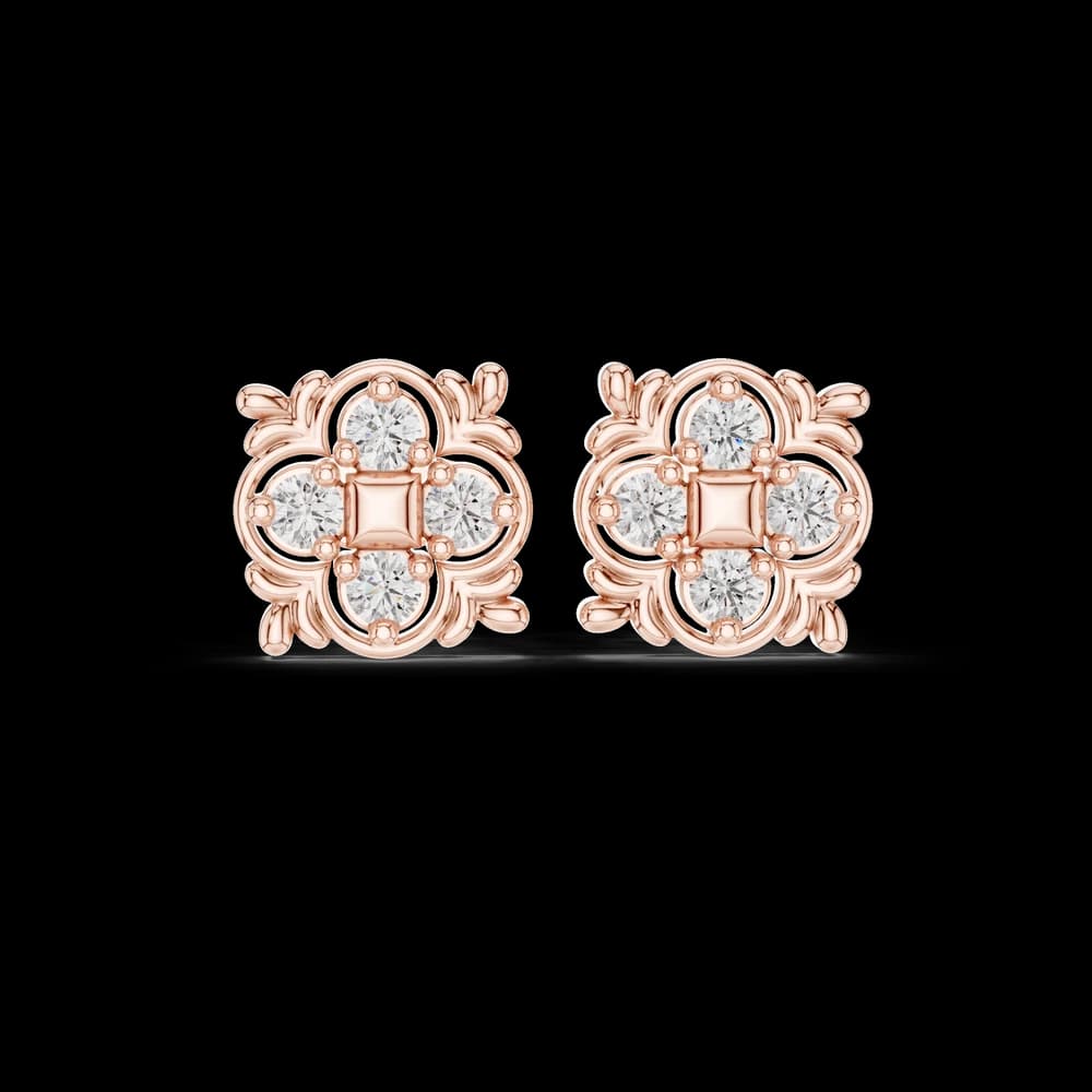 Twin Flame lab grown diamond earring design - Image 1 Twin Flame lab grown diamond earring design, view 1 of 5