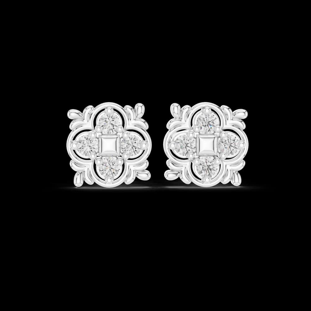 Twin Flame lab grown diamond earring design - Image 2 Twin Flame lab grown diamond earring design, view 2 of 5