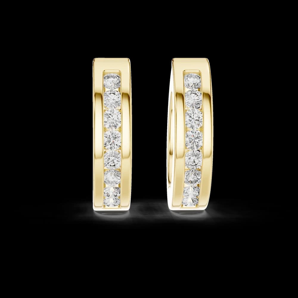Twinkling Midnight Cluster Lab Grown Diamond Earrings - Image 2 Twinkling Midnight Cluster Lab Grown Diamond Earrings, view 2 of 4