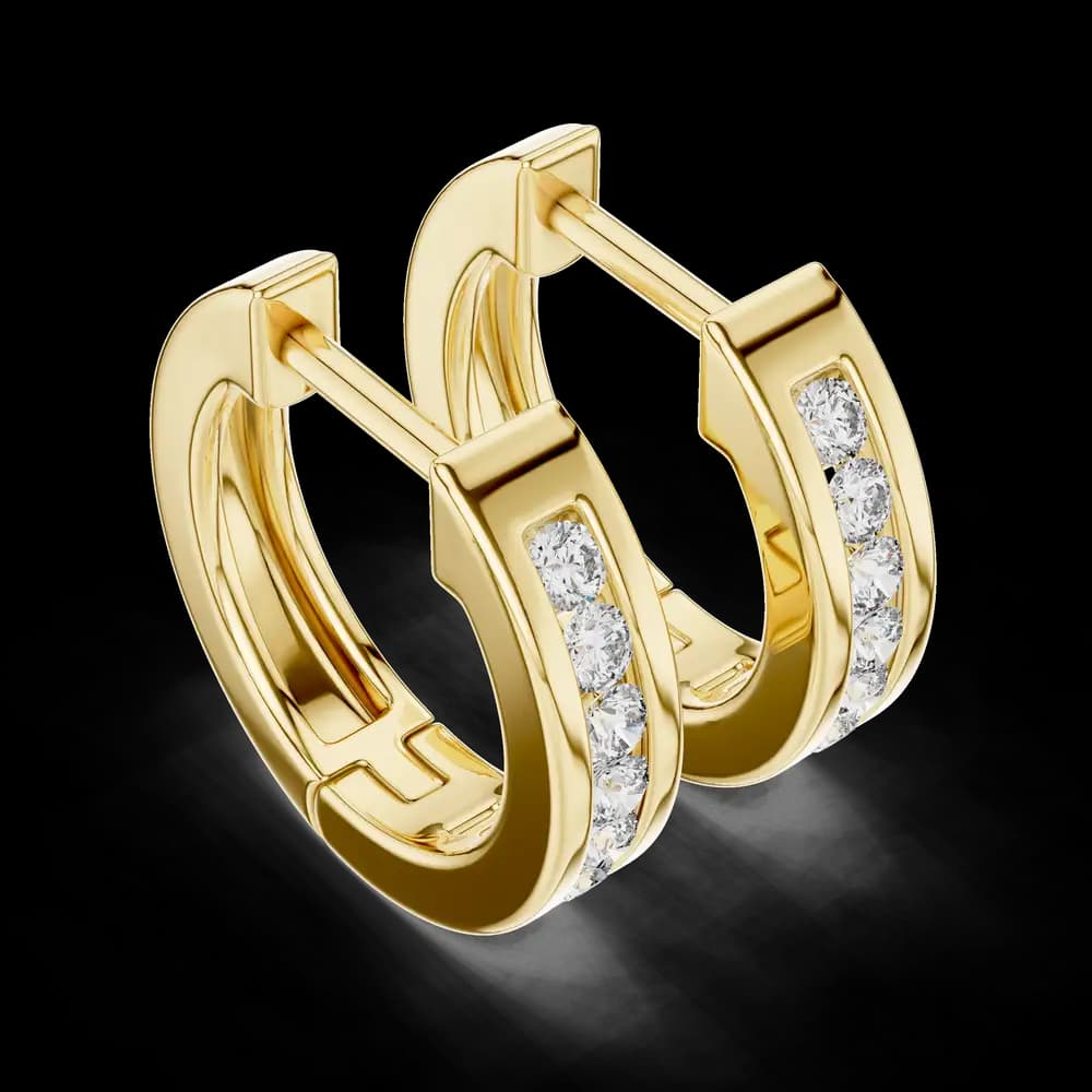 Twinkling Midnight Cluster Lab Grown Diamond Earrings - Image 3 Twinkling Midnight Cluster Lab Grown Diamond Earrings, view 3 of 4