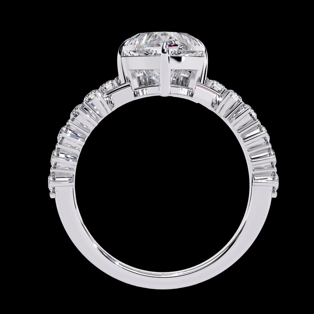 Royal Heart Crown Lab Grown Diamond Ring - Image 12 Royal Heart Crown Lab Grown Diamond Ring, view 12 of 13