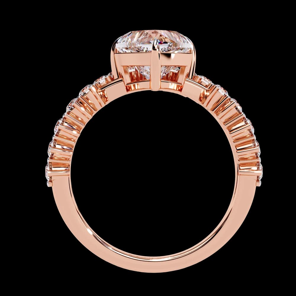 Royal Heart Crown Lab Grown Diamond Ring - Image 6 Royal Heart Crown Lab Grown Diamond Ring, view 6 of 13