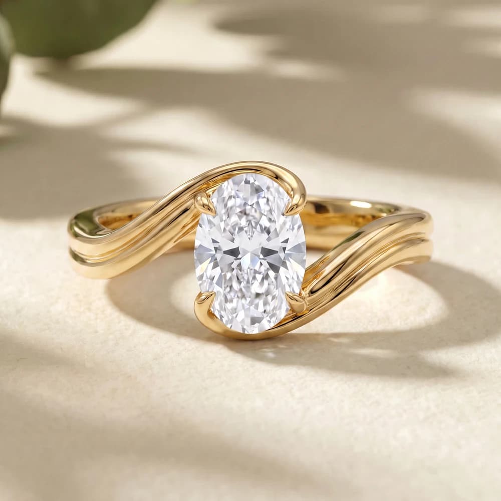 The Aurelia Ribbon Fluid Solitaire Ring - Image 5 The Aurelia Ribbon Fluid Solitaire Ring, view 5 of 5