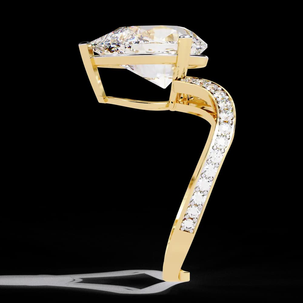 Pear-Cut Lab Grown Diamond Ring - Image 3 Pear-Cut Lab Grown Diamond Ring, view 3 of 5