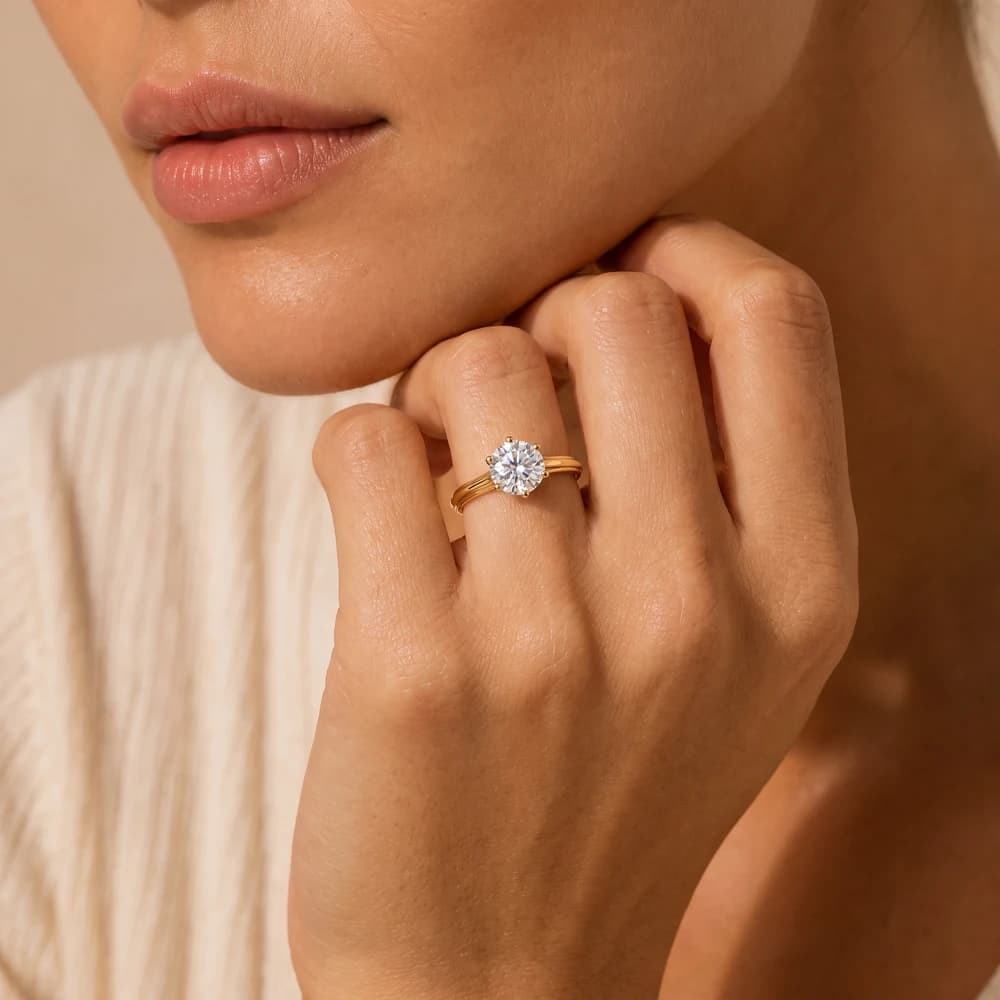 Onya Tulip Collet Solitaire Ring - Image 3 Onya Tulip Collet Solitaire Ring, view 3 of 5