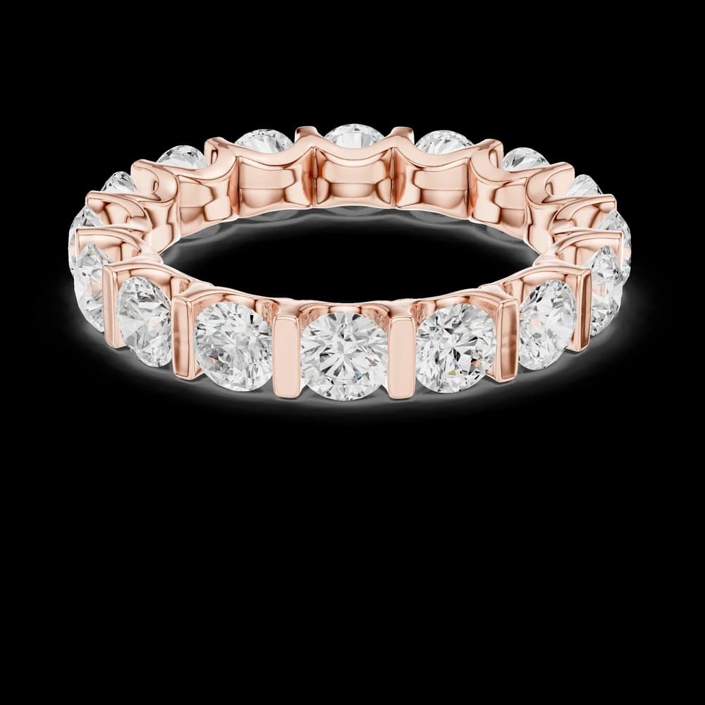 Bar Set Round Eternity Lab Grown Diamond Ring - Image 1 Bar Set Round Eternity Lab Grown Diamond Ring, view 1 of 6