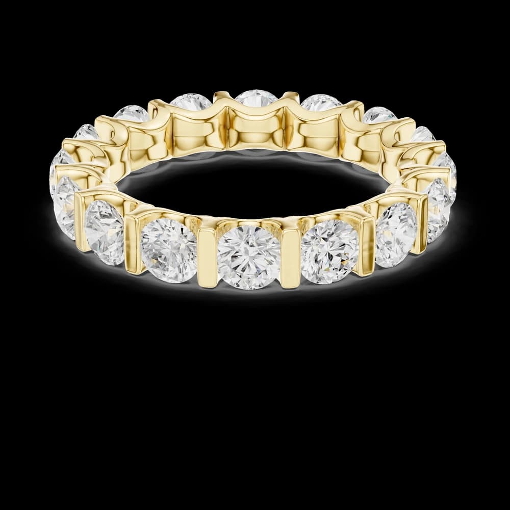 Bar Set Round Eternity Lab Grown Diamond Ring - Image 3 Bar Set Round Eternity Lab Grown Diamond Ring, view 3 of 6