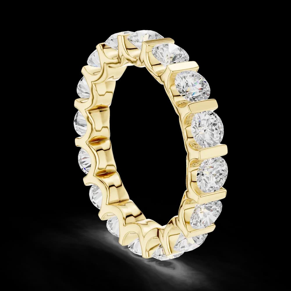 Bar Set Round Eternity Lab Grown Diamond Ring - Image 4 Bar Set Round Eternity Lab Grown Diamond Ring, view 4 of 6