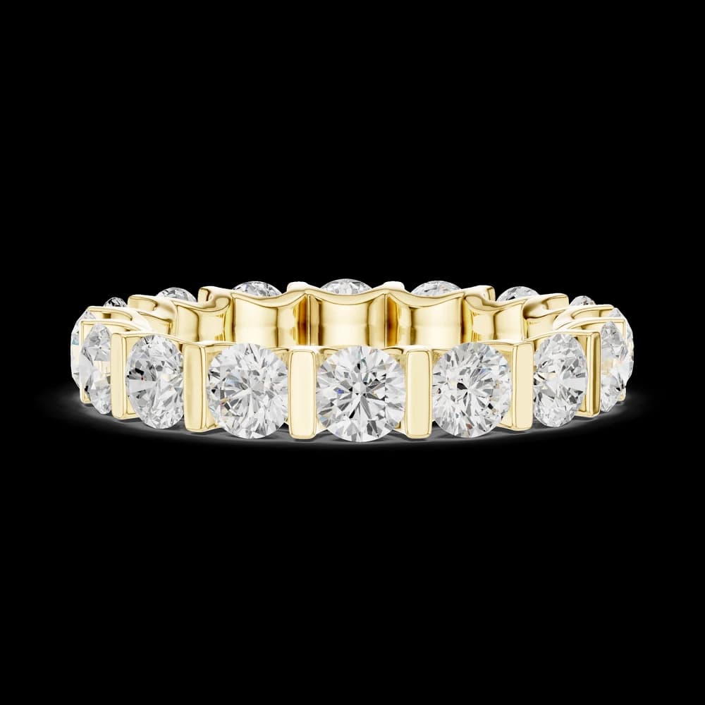 Bar Set Round Eternity Lab Grown Diamond Ring - Image 6 Bar Set Round Eternity Lab Grown Diamond Ring, view 6 of 6